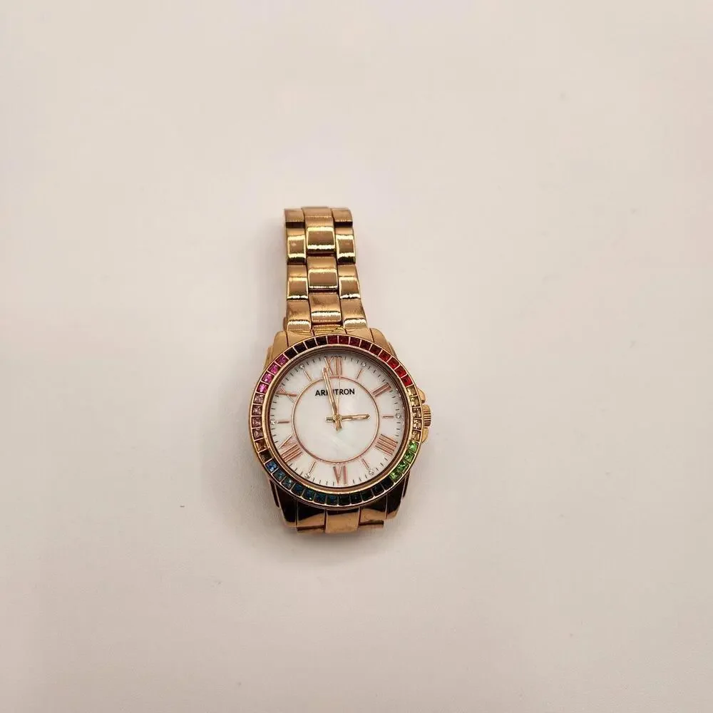 Armitron‎ Women's Genuine Crystal Accented Bracelet Watch, 75/5592